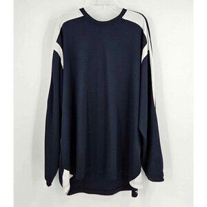Holloway Mens Navy Blue White Long Sleeve High Low Hem Athletic Shirt Sz 3X
